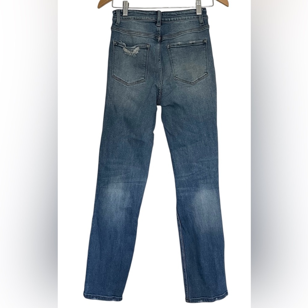 Vervet Classic high rise straight leg blue jeans distressed medium wash sz 26 - Picture 2 of 5